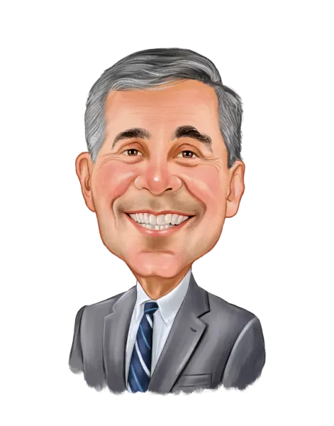 Personalized digital caricature avatar drawn from a customer photo