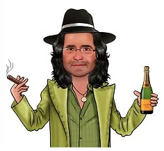 Digital-style avatar caricature with a fun, stylized design for personal branding