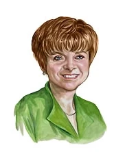 Hand-drawn watercolor avatar portrait, custom created from a customer photo