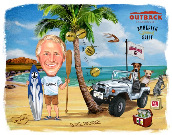 Caricature of a person enjoying their hobby