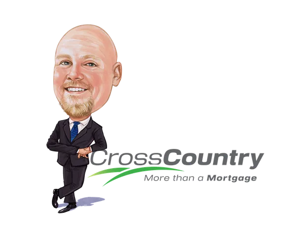 Personalized caricature logo created for a CrossCountry Mortgage loan officer