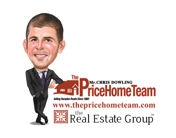 Custom hand-drawn caricature logo designed for a real estate agent's personal branding