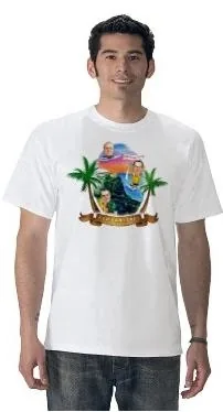 Custom group caricature printed on a t-shirt for a sports team gift