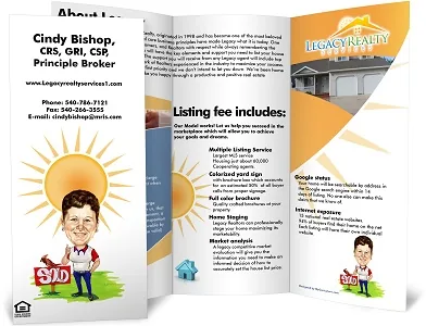 Personalized caricature brochure created for a real estate agent's listing presentations